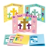 Cross Pop-Out Cards (Pack of 8) Craft Blanks & Bases 4 assorted pastel colours - Yellow,  Blue,  Green & Pink