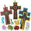 Cross Sequin Craft Decoration Kits (Pack of 5) Decoration Craft Kits 5 assorted ribbon colours - Blue,  Green,  Red,  Purple & Yellow