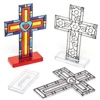 Cross Stand-up Suncatchers (Pack of 4) Decoration Craft Kits