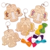 Cross Stitch Angel Keyrings - 5 Keyring Kits For Kids. Angel Crafts. Size 9m.
