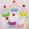 Cupcake Pom Pom Art Kits (Pack of 5) Art Craft Kits 5 assorted cupcake colours - Blue,  Purple,  Yellow,  Pink & Green