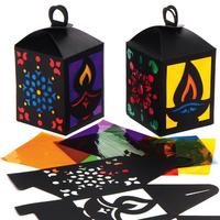 Diwali Stained Glass Lantern Kits (Pack of 4)