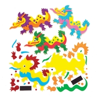 Dragon DIY Fridge Magnets - 6 Mix & Match Magnet Kits. Craft Fridge Magnets. Chinese Dragon Crafts. Size 15.5cm x 9.5cm.