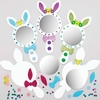 Easter Bunny Mirror Kits (Pack of 4) Easter Crafts For Kids 4 assorted colours - Pink,  Purple,  Blue & Green