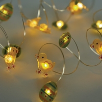 Easter Chick & Eggs LED String Lights (Each set) Easter Crafts,  10 Chicks & 10 Eggs,  2.2m Approx