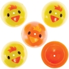 Easter Chick Jumping Poppers (Pack of 12) 2 Assorted Colours,  Great Party Bag Filler,  32mm Diameter