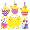 Easter Chick Mix & Match Decoration Kits (Pack of 8) All-In-One Foam Craft Kit,  8 Assorted Designs,  No Glue Needed
