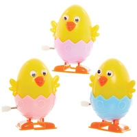 Easter Chick Wind-up Toys (Pack of 3) Funny Toy,  3 Assorted Colours,  6.5cm x 5cm