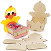 Easter Chick Wooden Basket Kits (Pack of 3) Self-Assemble & Decorate,  20cm x 13cm x 17.5cm,  Fill With Treats