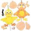 Easter Chick Wooden Puppet Kits (Pack of 4) Easter Crafts For Kids