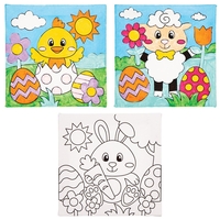 Easter Colour-in Canvases (Pack of 3)