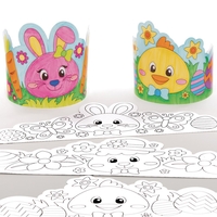 Easter Colour-in Crowns (Pack of 8)