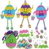 Easter Egg Dangly Leg Kits (Pack of 5) Easter Crafts For Kids,  5 Assorted Designs,  No Glue Needed,  Non-Chocolate Gifts