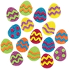 Easter Egg Glitter Foam Stickers (Pack of 100) Easter Craft Supplies 6 assorted colours - Orange,  Yellow,  Green,  Purple,  Pink & Blue
