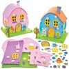 Easter Egg House Kits (Pack of 2) 3D Easter Crafts For Kids,  2 Assorted Designs,  Self-Adhesive Foam Decorations Included