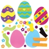 Easter Egg Mix & Match Magnet Kits (Pack of 10) Easter Crafts For Kids 5 assorted egg colours - Blue,  Green,  Yellow,  Pink & Purple