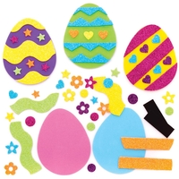 Easter Egg Mix & Match Magnet Kits (Pack of 10) Easter Crafts For Kids 5 assorted egg colours - Blue,  Green,  Yellow,  Pink & Purple
