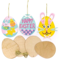 Easter Egg Wooden Decorations (Pack of 12)