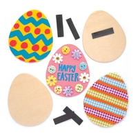 Easter Egg Wooden Magnets (Pack of 10) Design Your Own,  Self-Adhesive Magnets Included