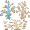 Easter Egg Wooden Tree Kits (Pack of 2) Easter Crafts For Kids,  No Glue Required,  Easy Assemble & Decorate