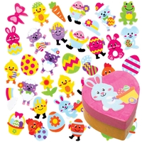 Easter Foam Stickers (Pack of 120) 40 Assorted Designs,  Easy Peel,  Stick & Decorate