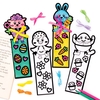 Easter Fuzzy Art Colour-in Bookmarks (Pack of 12) Easter Crafts For Kids 6 assorted ribbon colours - Orange,  Green,  Blue,  Pink,  Purple & Yellow