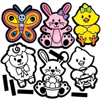 Easter Fuzzy Art Magnets (Pack of 15)