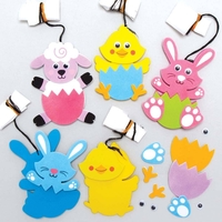 Easter Parachutist Kits (Pack of 5) Decorate Your Own,  5 Assorted Colours & Designs