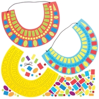 Egyptian Collar Mosaic Kits (Pack of 4) Craft Kits For Kids