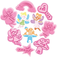 Fairy Foam Stampers (Pack of 10) Art Supplies,  Art Materials 2 foam colours - Pink & Light Pink