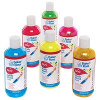 Fairy Ready Mixed Paint Set (Box of 6) Art Supplies,  Art Materials 6 assorted colours - Green,  Pink,  Blue,  Yellow,  Glitter Pink,  Glitter Yellow