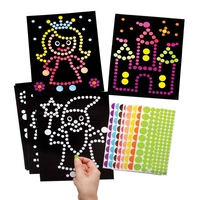 Fairy Tale Dotty Art (Pack of 8) Art Craft Kits 8 sticker colours - Peach,  Green,  Orange,  Blue,  Yellow,  Purple,  Pink & Brown