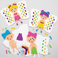 Fairy Weaving Kits (Pack of 6) Sewing & Weaving Craft Kits 6 assorted ribbon colours - Green,  Yellow,  Purple,  Blue,  Pink & Orange