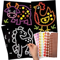 Farm Dotty Art (Pack of 8) Art Craft Kits 8 sticker colours - Yellow,  Purple,  Pink,  Orange,  Blue,  Brown,  Green & Red