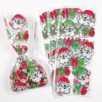 Festive Gift Bags & Seals (Pack of 20) Christmas Party Supplies,  Santa Design,  Twist Ties Included,  125mm x 290mm