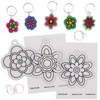 Flower Super Shrink Keyrings (Pack of 8) Small Toys