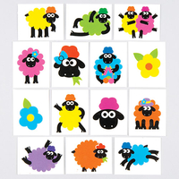 Fluffy Sheep Tattoos (Pack of 24)