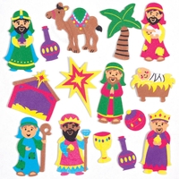 Foam Nativity Stickers (Pack of 120) Christmas Craft Supplies