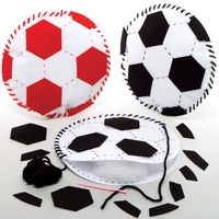 Football Cushion Sewing Kits (Pack of 2) Sewing & Weaving Craft Kits 2 assorted colours - Red & Black