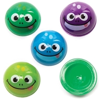 Frog Jumping Poppers (Pack of 12) Pocket Money Toys 4 assorted colours - Green,  Dark Green,  Blue & Purple