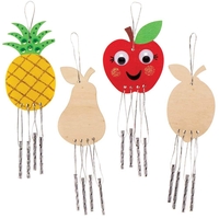 Fruit Wooden Windchimes (Pack of 4) Nature Craft Kits
