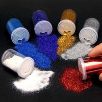 Glitter Shakers Bumper Pack (Pack of 6) Craft Embellishments 6 assorted colours - Gold,  Silver,  Red,  White,  Blue & Purple