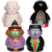 Halloween Ceramic Tealight Holders (Box of 3) Halloween Crafts