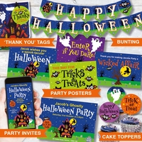 Halloween Editable Printables Party Bundle (Download)
