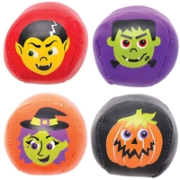 Halloween Mini Soft Balls (Pack of 6) Halloween Toys 6 assorted ball colours - Red,  Orange,  Purple,  Black,  Yellow & Green