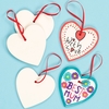 Heart Ceramic Hanging Decorations 8cm (Box of 5) Decoration Craft Kits,  Good For All Occassions,  Paint & Hang