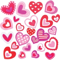 Heart Foam Stickers (Pack of 120) Stickers