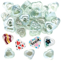 Heart Glass Painting Stones (Pack of 30) Mother