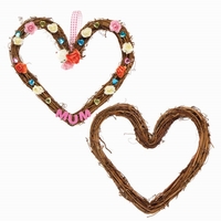 Heart Rattan Wreaths (Pack of 2) Craft Blanks & Bases