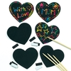 Heart Scratch Art Magnets (Pack of 30)